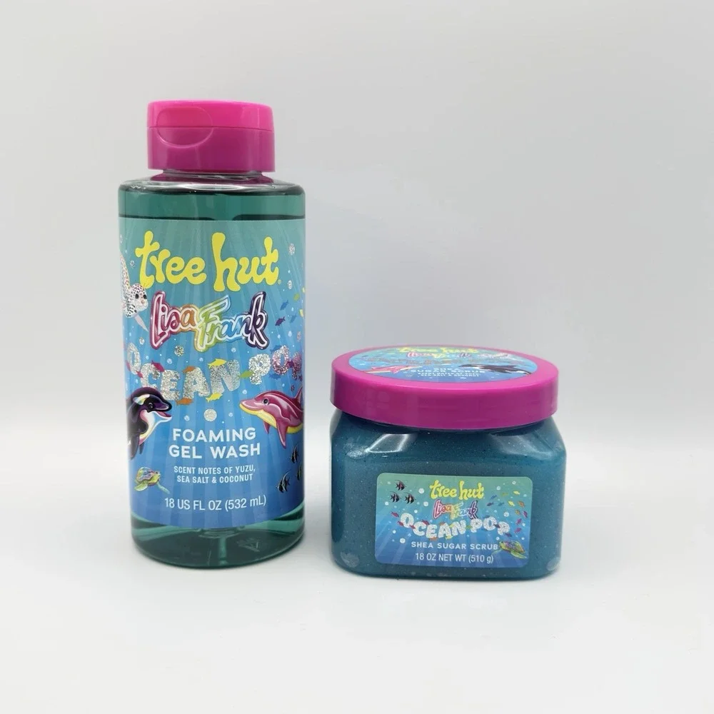 Lisa Frank Treehut Ocean Pop Sugar Scrub and Gel Wash New